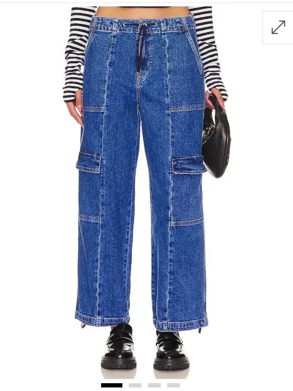 HUDSON JEANS Drawstring Cargo Parachute Pant in Chill Size: M Inseam: 27.5”